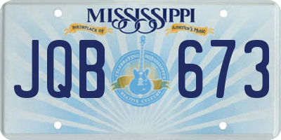 MS license plate JQB673