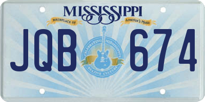 MS license plate JQB674