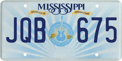MS license plate JQB675