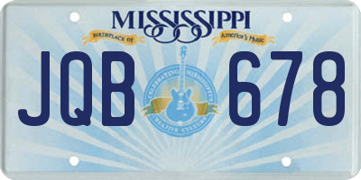 MS license plate JQB678