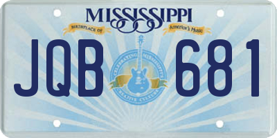 MS license plate JQB681