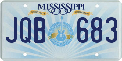 MS license plate JQB683