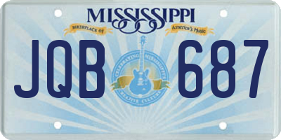 MS license plate JQB687