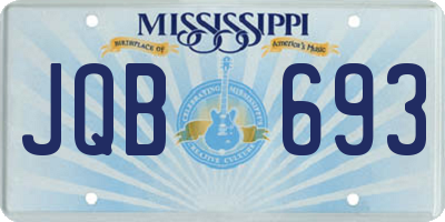 MS license plate JQB693