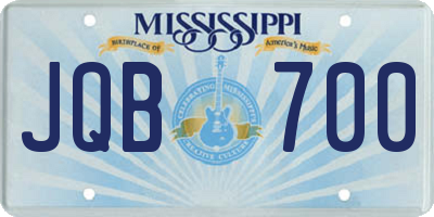 MS license plate JQB700