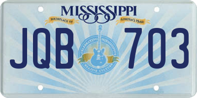 MS license plate JQB703