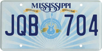 MS license plate JQB704