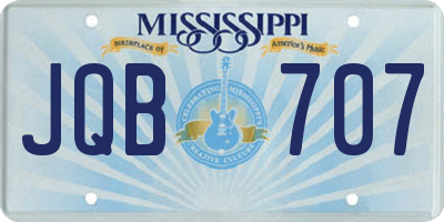 MS license plate JQB707