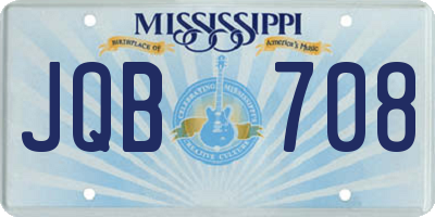MS license plate JQB708