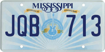 MS license plate JQB713