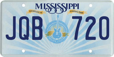 MS license plate JQB720