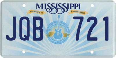 MS license plate JQB721