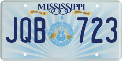 MS license plate JQB723