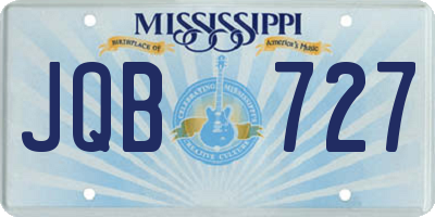MS license plate JQB727