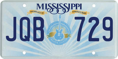 MS license plate JQB729