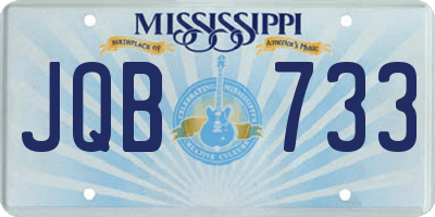 MS license plate JQB733