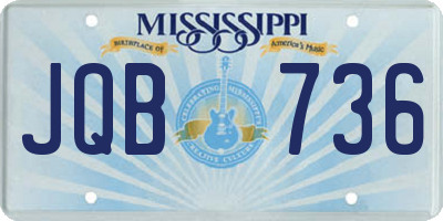 MS license plate JQB736