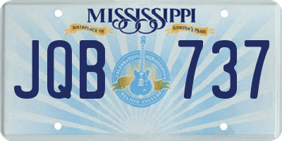 MS license plate JQB737