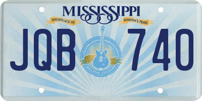 MS license plate JQB740