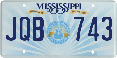 MS license plate JQB743