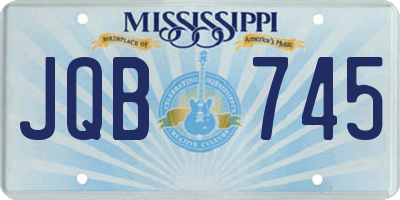 MS license plate JQB745