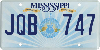 MS license plate JQB747
