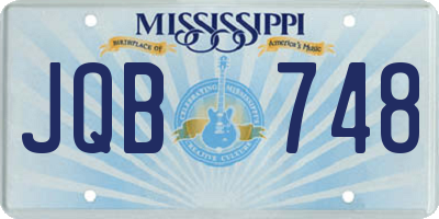 MS license plate JQB748