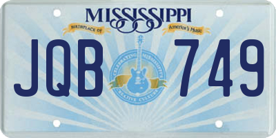 MS license plate JQB749