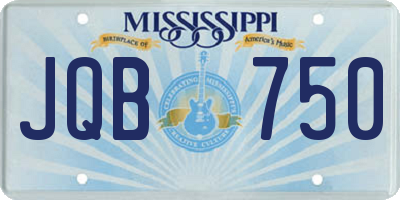 MS license plate JQB750