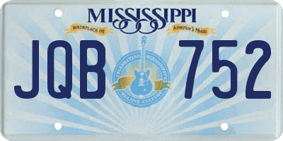 MS license plate JQB752