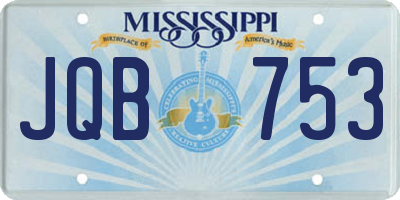MS license plate JQB753