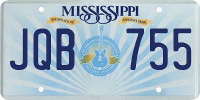 MS license plate JQB755