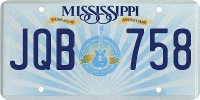 MS license plate JQB758