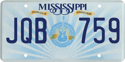 MS license plate JQB759