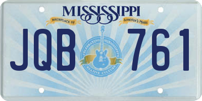 MS license plate JQB761