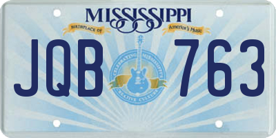MS license plate JQB763