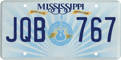 MS license plate JQB767