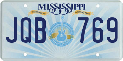 MS license plate JQB769