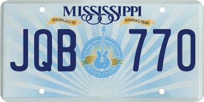 MS license plate JQB770