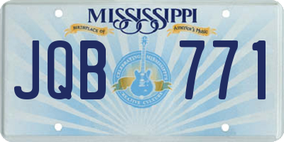 MS license plate JQB771