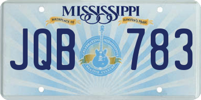 MS license plate JQB783