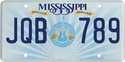MS license plate JQB789