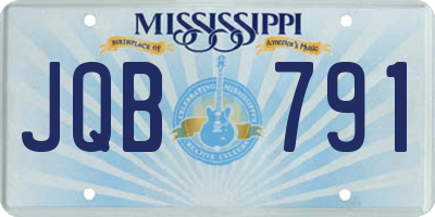MS license plate JQB791