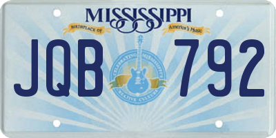 MS license plate JQB792