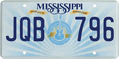 MS license plate JQB796
