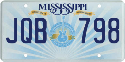 MS license plate JQB798