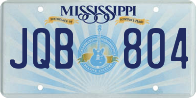 MS license plate JQB804