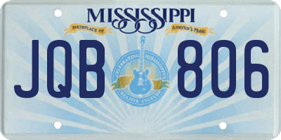 MS license plate JQB806