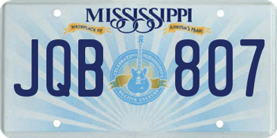 MS license plate JQB807