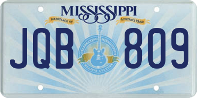 MS license plate JQB809